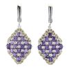 Image 2 : Natural Amethyst & Sapphire Earrings