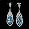 Image 2 : Natural Swiss Blue Topaz Earrings