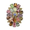 Image 2 : Natural Rhodolite Sapphire Tanzanite Ring