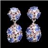 Image 1 : Natural Tanzanite  Rhodolite Garnet Earrings