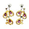Image 2 : Natural  Rhodolite Garnet Tourmaline Earrings