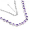 Image 3 : Natural Brazil Unheated Amethyst Necklace