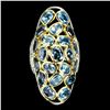 Image 1 : Natural Hand Made Swiss Blue Topaz Ring