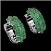 Image 1 : Natural Colombian Emerald  Earrings