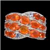 Image 1 : Natural Orange Opal Tanzanite Ring 7.5