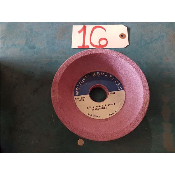 Wright Abrasives Cup Grinding Wheel 6 /4  x 1 1/2 x 1 1/4