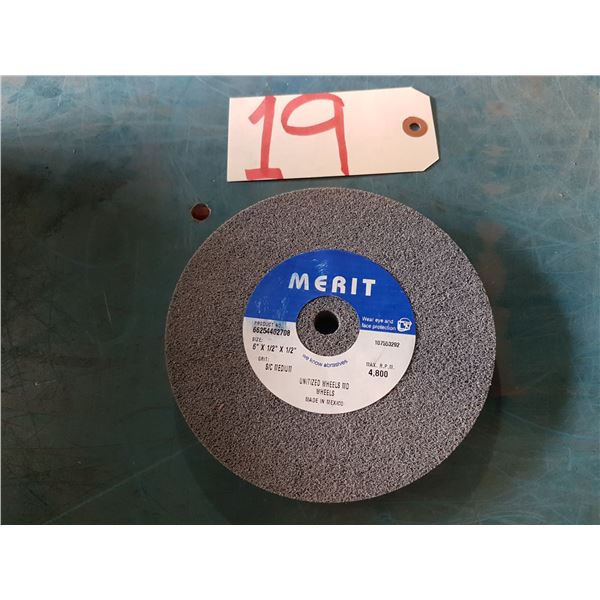 MERIT Scotc-Brite Wheel 6" x 1/2" x 1/2" Gr. Med