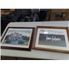 Image 1 : 2 Wood Framed Prints - 1 Signed by Ronald Gowe