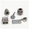 Image 1 : S357-138 SILVER PACK OF 5 PANDORA STYLE BEADS