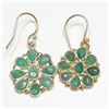 Image 1 : S357-122 SILVER EMERALD EARRINGS