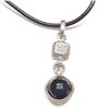 Image 1 : S357-119 SILVER BLACK ONYX PENDANT