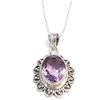 Image 1 : S357-133 SILVER AMETHYST NECKLACE