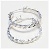 Image 1 : S357-134 SILVER HOOP EARRINGS