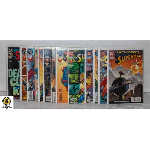 DC SUPERMAN #100-115 COMIC LOT