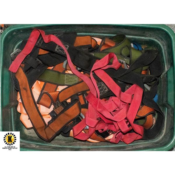 TIE DOWN STRAPS AND HARNESSES ASSORTED LOT