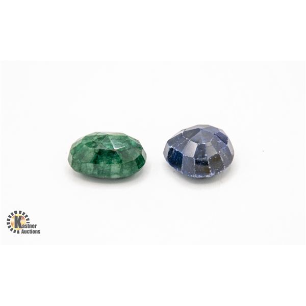 #56-GENUINE EMERALD & SAPPHIRE  GEMSTONE 72.5 CT