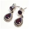 Image 1 : S357-150 SILVER GARNET EARRINGS