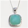 Image 1 : S357-103 SILVER CHALCEDONY NECKLACE