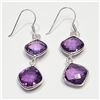 Image 1 : S357-148 SILVER AMETHYST(7.2CT) EARRINGS