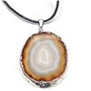 S357-102 SILVER AGATE SLAB PENDANT