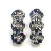 S357-101 SILVER SAPPHIRE EARRINGS