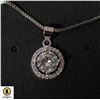 1.5 CT CZ WITH HALO SURROUND NECKLACE