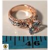 LADIES TWO TONE 3.0 CT CZ RING SIZE 8