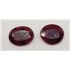 Image 1 : LOT OF 2 NATURAL OVAL RUBY GEMSTONES,