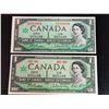 Image 1 : LOT OF 2 CANADIAN $1.00 BANKNOTES FROM