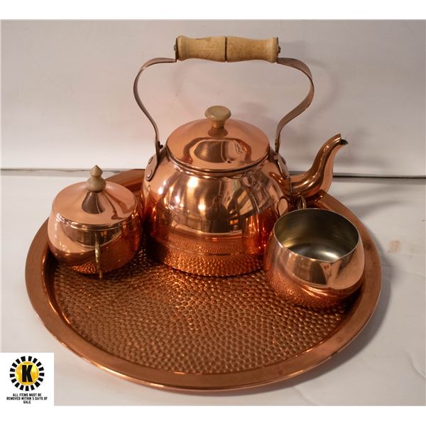 70'S MCM COPPER TEA SET GENIN TRUDEAU