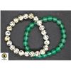 #162-NATURAL GREEN AGATE & JASPER SPORT BRACELET