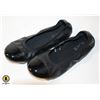 PAIR OF NEW BLACK RUBBER SOLE GIRLS SHOES -