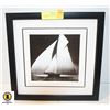 FRAMED CLIPPER SAIL BOAT PRINT 12?X12