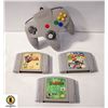 ESTATE N64 CONTROLER WITH MARIO CART 64 & ZELDA