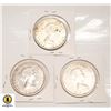 Image 2 : THREE 1958 SILVER CANADIAN DOLLARS