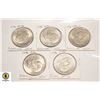 Image 1 : FIVE 1776 - 1976 EISENHOWER DOLLARS