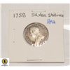 Image 1 : 1758 AU -  SILVER SHILLING