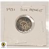 Image 1 : 1951 SIX PENCE