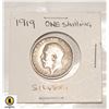Image 1 : 1919 SILVER 1 SHILLING