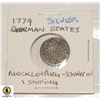 Image 1 : 1774 SILVER GERMAN STATES MECKLENBURG-SCHWERIN