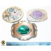 Image 1 : BELT BUCKLES- W/GEM STONES/MOTHER OF PEARL (3)