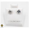 Image 1 : #251- UNHEATED AQUARMARINE STUD EARRINGS