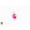 Image 1 : #81-HEATED RED RUBY & CZ PENDANT