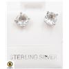 Image 1 : #257-AQUARMARINE STUD EARRINGS