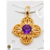 Image 1 : #3-PURPLE AMETHYST GEMSTONE PENDANT