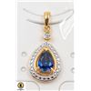Image 1 : #7-BLUE SAPPHIRE & CZ PENDANT