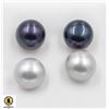 Image 1 : #62-NATURAL AKUYA PEARL EARRINGS 2 PAIRS