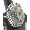 Image 1 : #267-NATURAL OCEAN JASPER RING SIZE 8.25