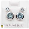 Image 1 : #147- SKY BLUE TOPAZ EARRINGS