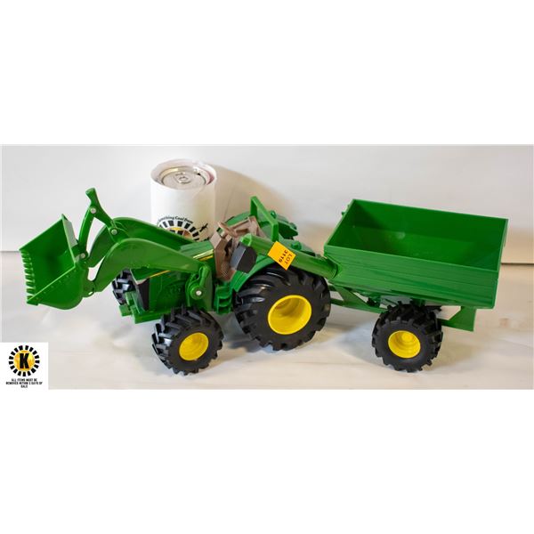 JOHN DEERE TRACTOR /LOADER WITH GRAIN CART